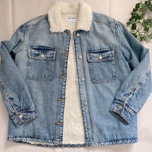 Sherpa Lined Jean Shacket